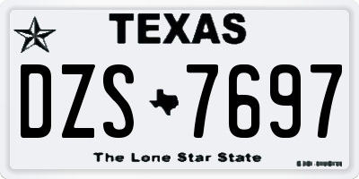 TX license plate DZS7697