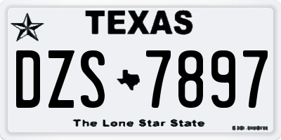 TX license plate DZS7897