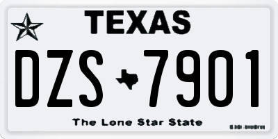 TX license plate DZS7901
