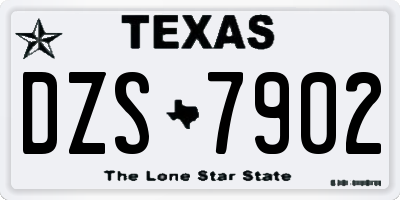 TX license plate DZS7902