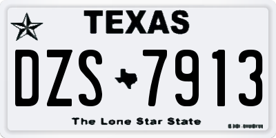 TX license plate DZS7913