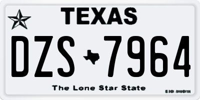 TX license plate DZS7964