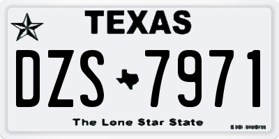 TX license plate DZS7971