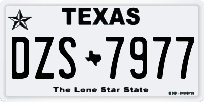 TX license plate DZS7977