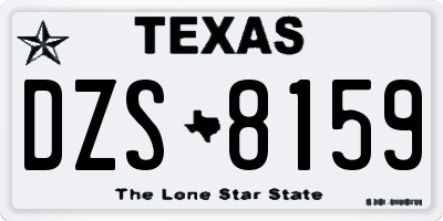 TX license plate DZS8159