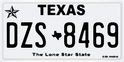 TX license plate DZS8469