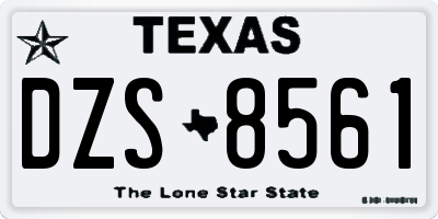 TX license plate DZS8561