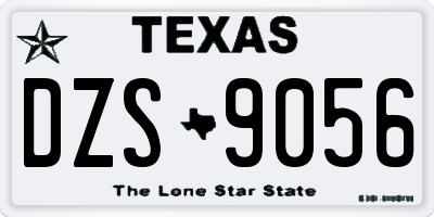 TX license plate DZS9056