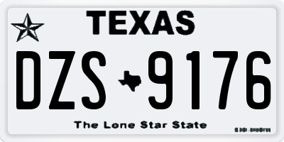 TX license plate DZS9176