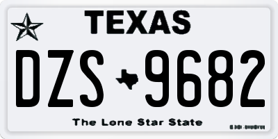 TX license plate DZS9682