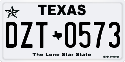 TX license plate DZT0573