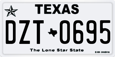 TX license plate DZT0695