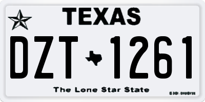 TX license plate DZT1261