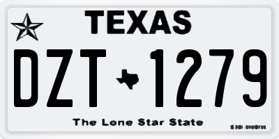 TX license plate DZT1279