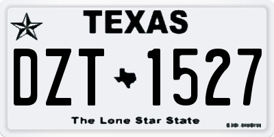 TX license plate DZT1527
