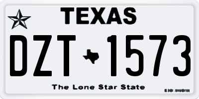 TX license plate DZT1573