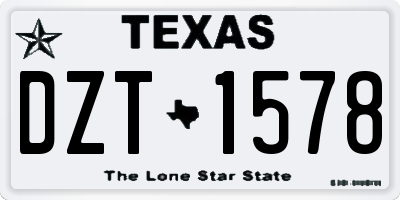 TX license plate DZT1578