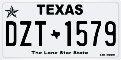 TX license plate DZT1579