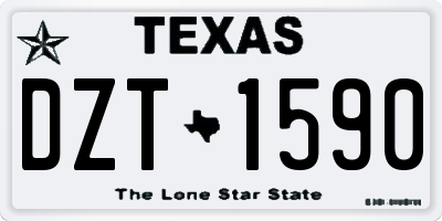 TX license plate DZT1590