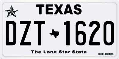 TX license plate DZT1620