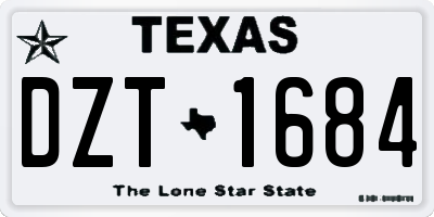 TX license plate DZT1684
