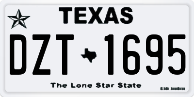 TX license plate DZT1695