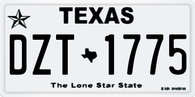 TX license plate DZT1775