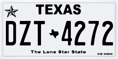 TX license plate DZT4272