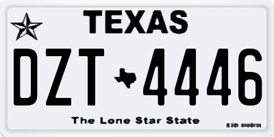 TX license plate DZT4446