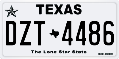 TX license plate DZT4486