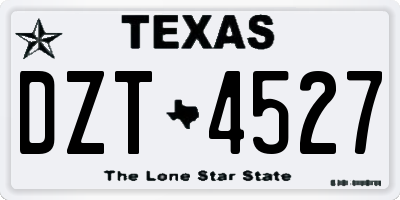 TX license plate DZT4527