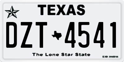 TX license plate DZT4541