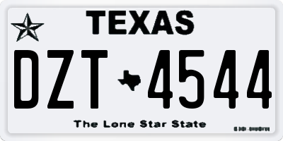 TX license plate DZT4544