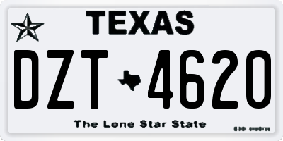 TX license plate DZT4620