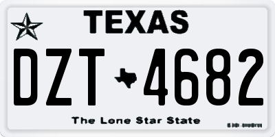 TX license plate DZT4682