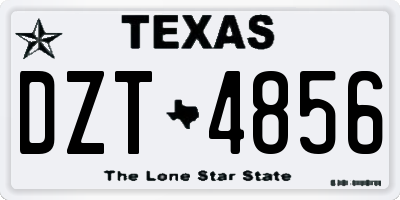 TX license plate DZT4856