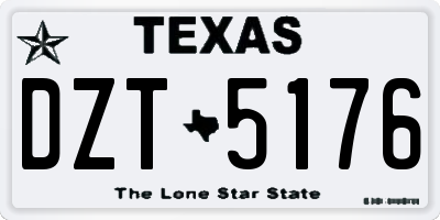 TX license plate DZT5176
