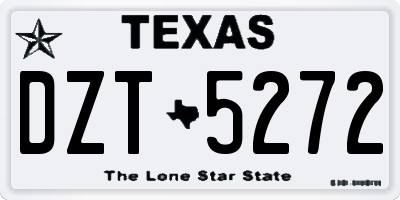 TX license plate DZT5272