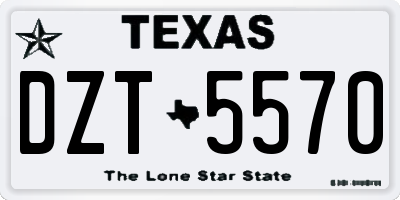 TX license plate DZT5570