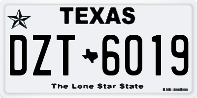 TX license plate DZT6019