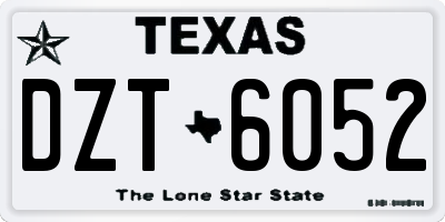 TX license plate DZT6052