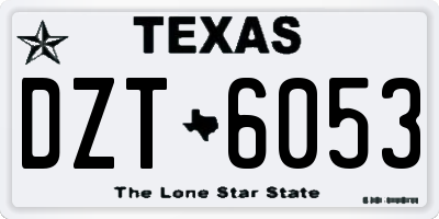 TX license plate DZT6053