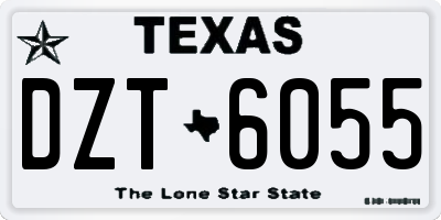 TX license plate DZT6055