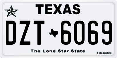 TX license plate DZT6069