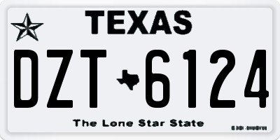 TX license plate DZT6124