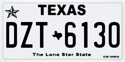 TX license plate DZT6130