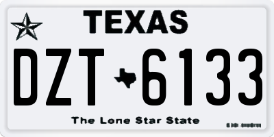 TX license plate DZT6133