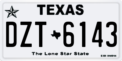 TX license plate DZT6143