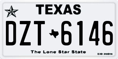 TX license plate DZT6146