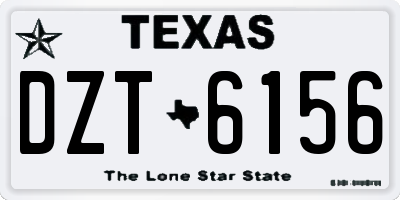 TX license plate DZT6156